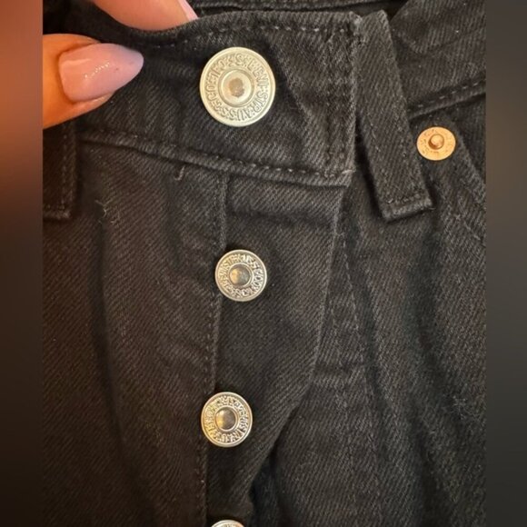 Levi’s Wedgie High-Waisted Black Straight Leg Jeans – Size 27 - Picture 5 of 16